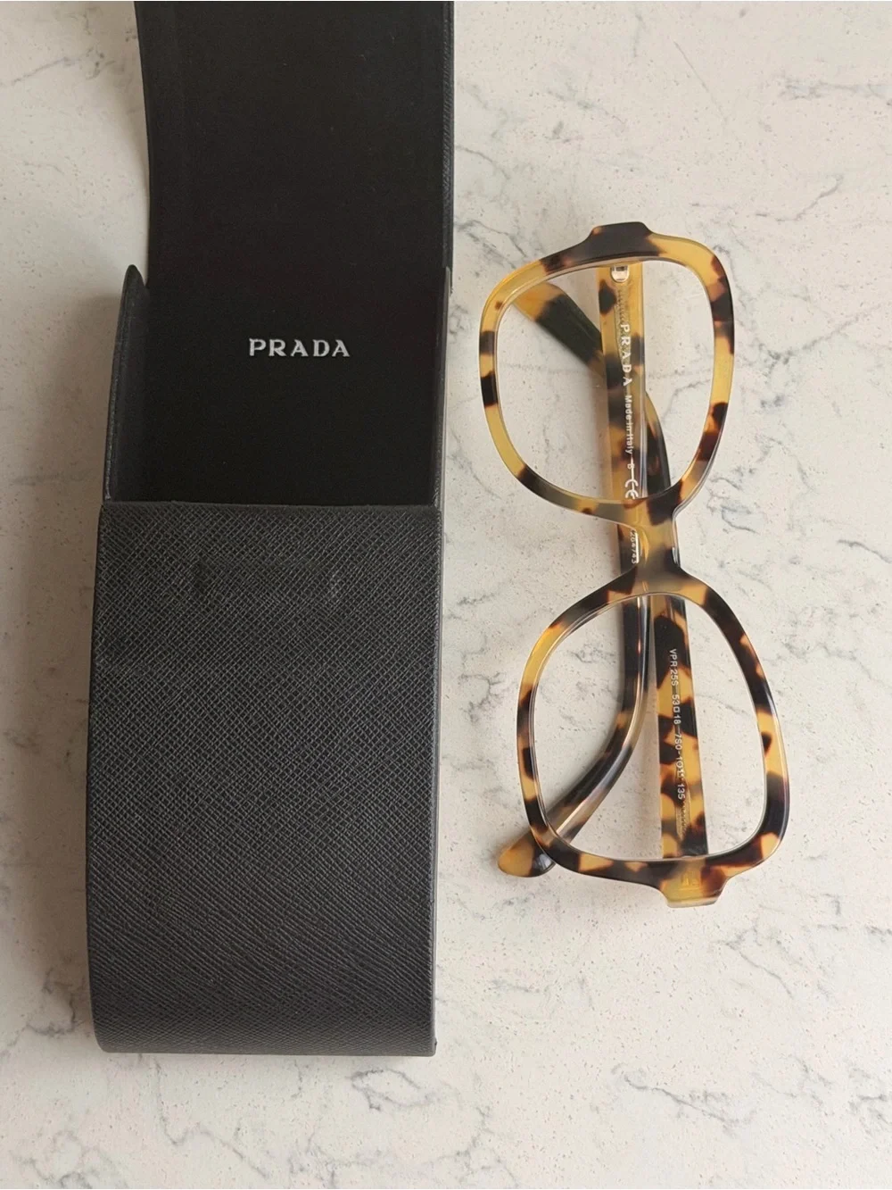 Prada Woman’s Tortoise Shell Acetate Glasses - Honey Brown & Dark Accents